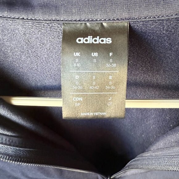 SOLD!Adidas track suit jacket, navy blue, size small - Picture 4 of 5